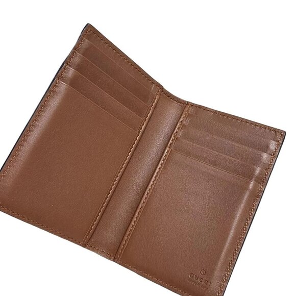 GUCCI GG Plus GG Supreme,GG Emblem,Long Card Case Beige Brown PVC - 425-081325 - Picture 3 of 4